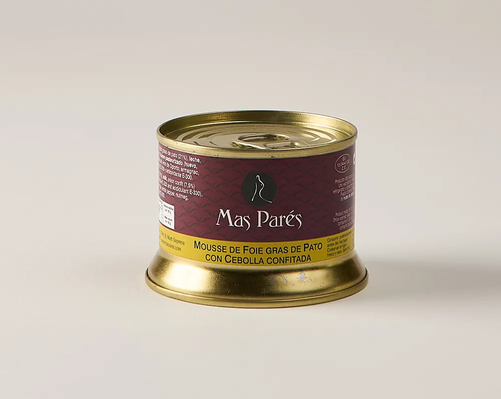Mousse de foie gras de pato con cebolla confitada